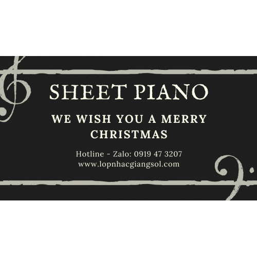 We Wish You a Merry Christmas Sheet piano